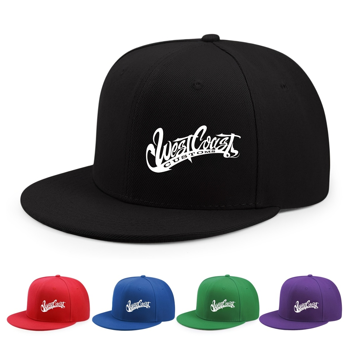 

Adjustable Polyester Baseball Cap With Cartoon Print - -fit Snapback With Flat , Hand Washable