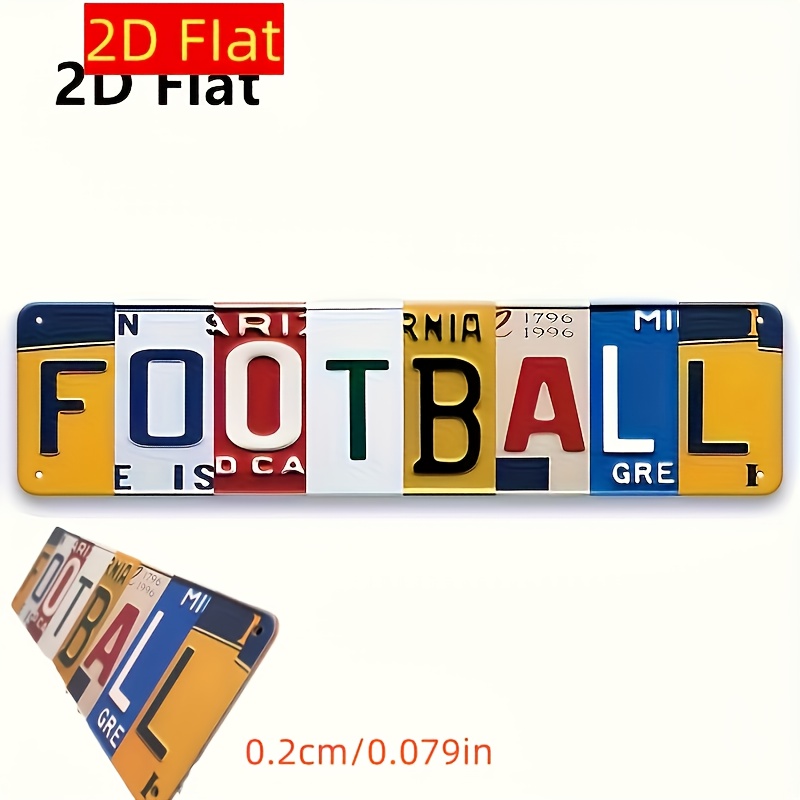 TEMU 2d Flat Wooden, "retro 2d Flat Wooden Plaque, And Garden Decoration With Tennis Court Graphics, Suitable For Sports-themed Rooms And Outdoor