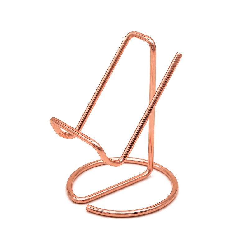 TEMU Soporte de metal multifuncional para teléfono, 1 pieza, rosa, soporte de hierro para escritorio