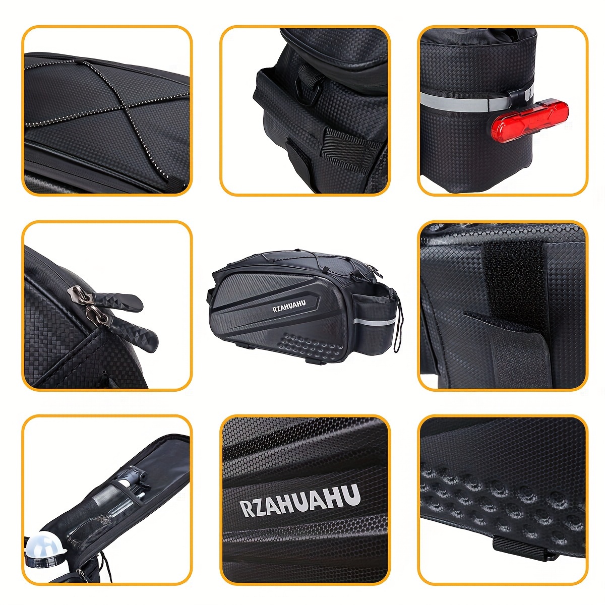 Hard Shell Rear Rack Pack for Mountain Bikes