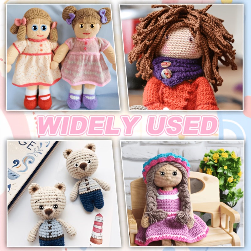 80 vnt. Spalvingi Saugūs Akių Rinkinys – Patvarios Plastikinės Akutėlės Rankdarbiams, Amigurumi Gyvūnėliukų Gaminimui ir DIY Projektams