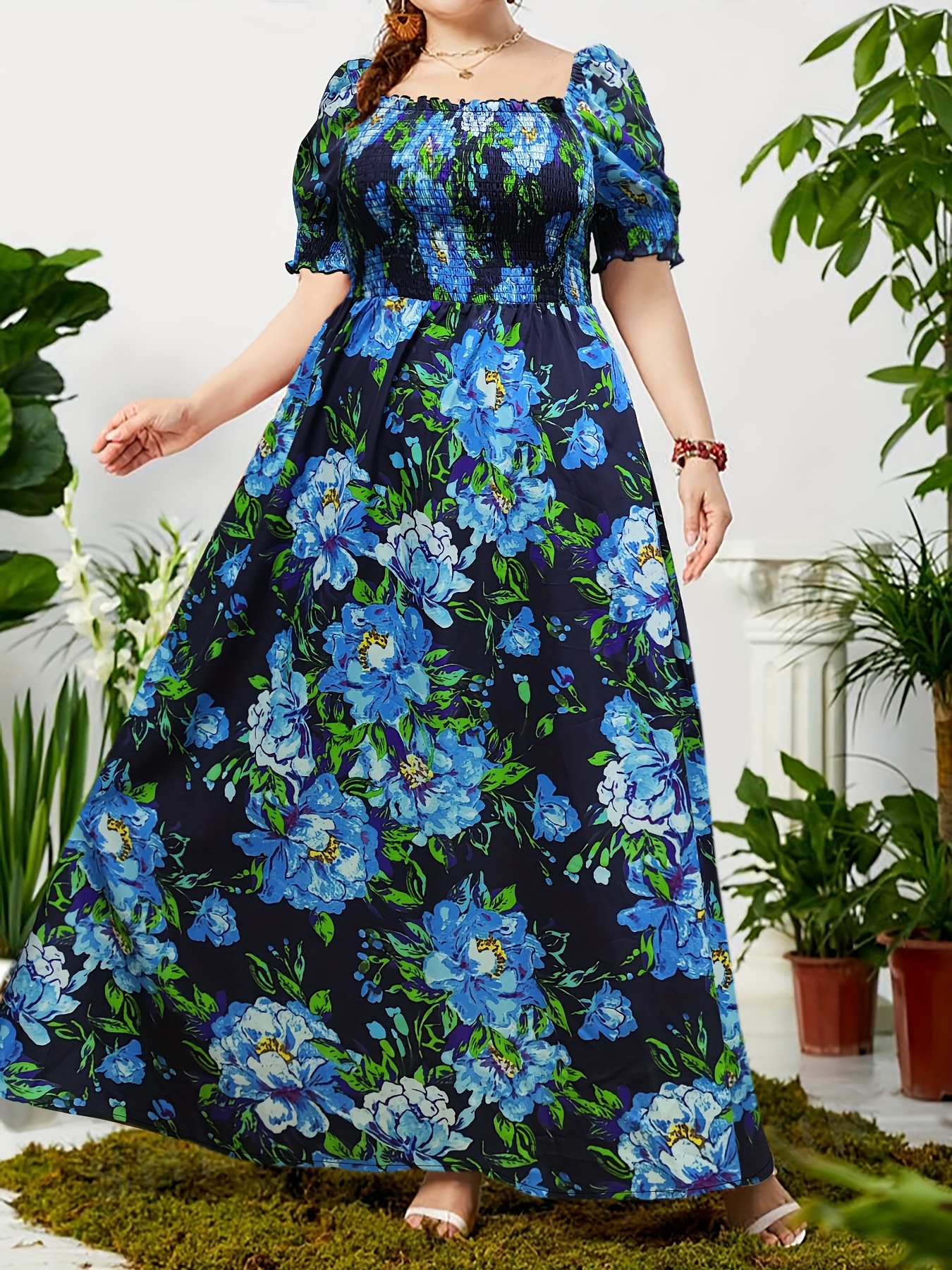 slim fit dress slacks Just Feels Right Fuchsia Pink Floral Maxi Dress, Small - The Mint Julep Boutique main image 1