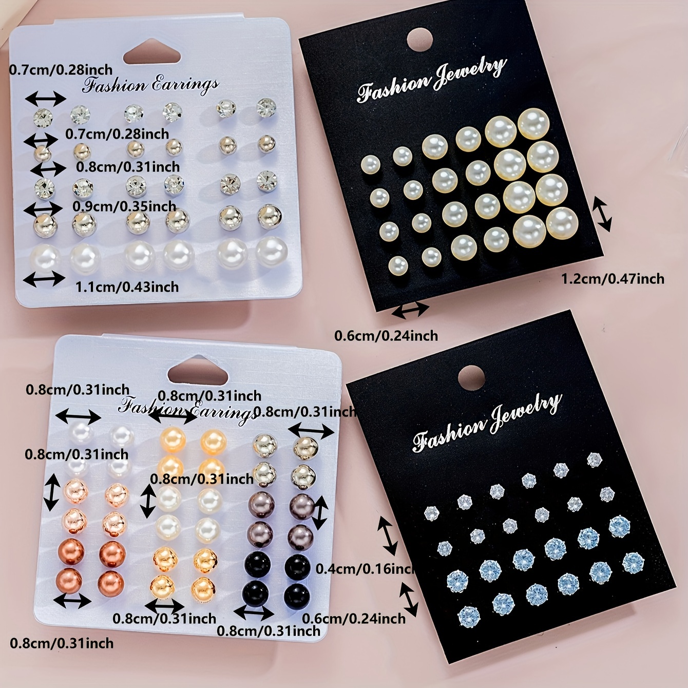 91pcs/114pcs Fashion Minimalist Luxury Metal Wind Hoop Earrings Set Hollow Layered Flower Ring Rhinestone Butterfly Bead Faux Imitation Pearl Pendant Necklace Beaded Bracelet Box Women's Jewelry Set for s Daily Party Friendship Birthday Gift No Box