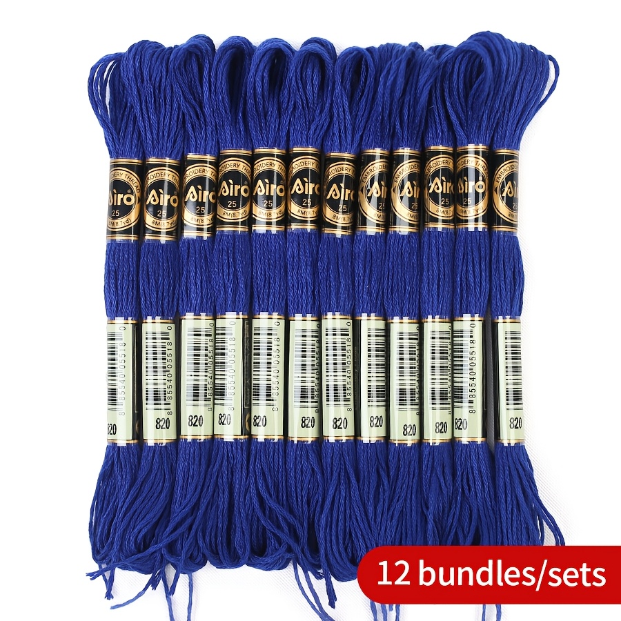 TEMU 12pcs/set Embroidery Floss Stitch Floss Diy Handmade Friendship Bracelet Weaving Thread Handicraft Floss Diy Embroidery