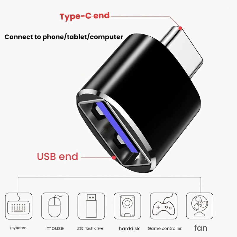 8 adaptadores usb a tipo-c | convertidores lightning a tipo-c, adaptadores tipo-c a usb para laptops,  , smartphones, auriculares, micrófonos - marca   Detalles del producto 3