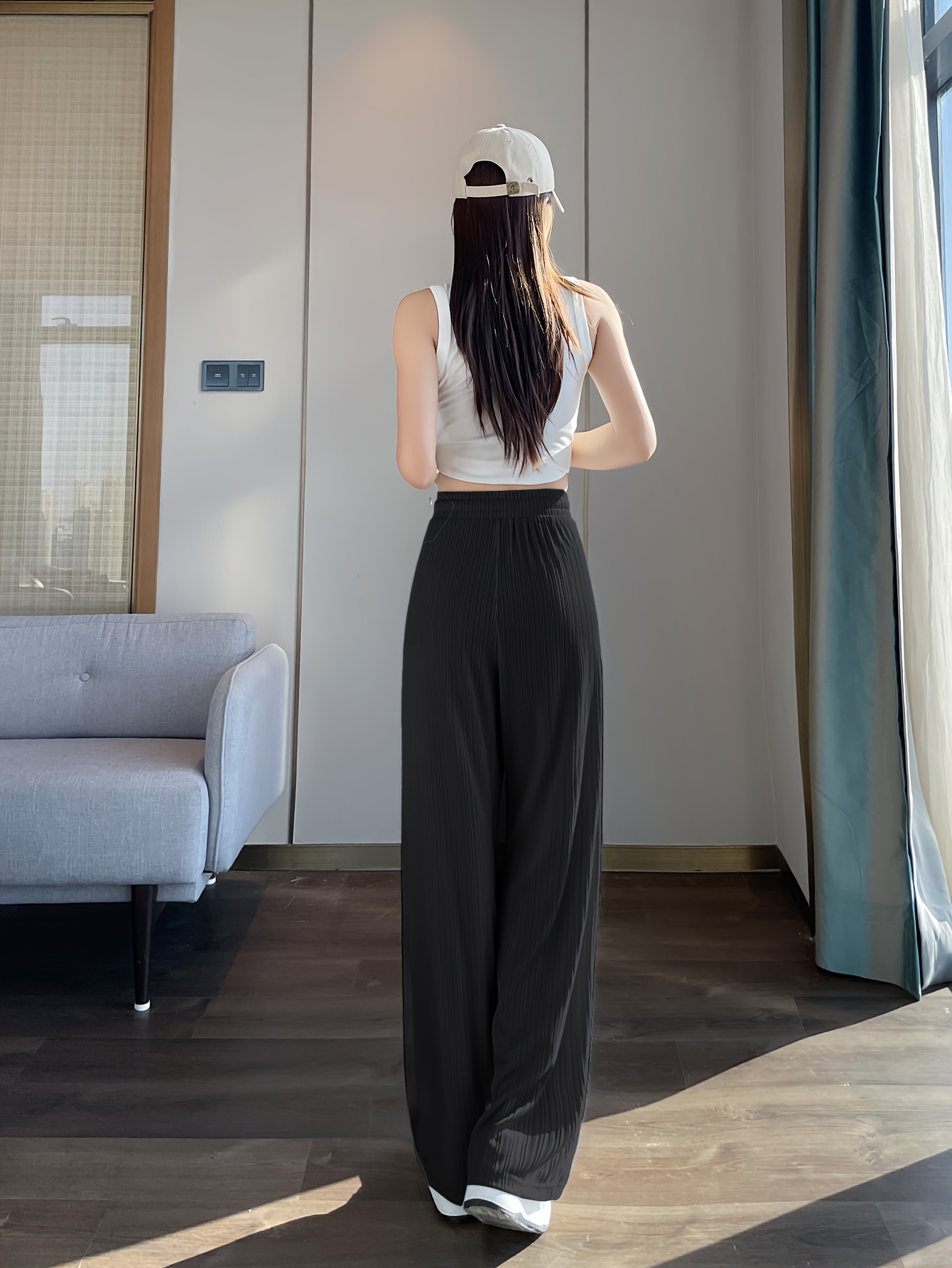 【MODERNIF】Chillin Summer Wide Pants Wonderluxe Sand Washed Wide Leg Pants – 2XU