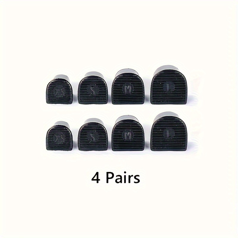 TEMU 4pairs Black Plastic Heel Caps For High Heels, Noise Reduction, Non-slip High Heel Toe Covers, Stiletto High Heel Protectors