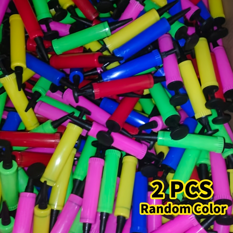 TEMU 2pcs, Random Colors, Portable Mini Plastic Hand Pump Inflator, Small Manual Balloon Pump, Accessories, Handheld Balloon Pump