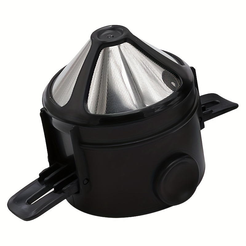  INSINTAR - Filtro de café reutilizable de acero inoxidable para  verter sobre café, colador de café de metal sin papel, cafetera de una sola  taza, 1-4 tazas para campamento, viajes, oficina