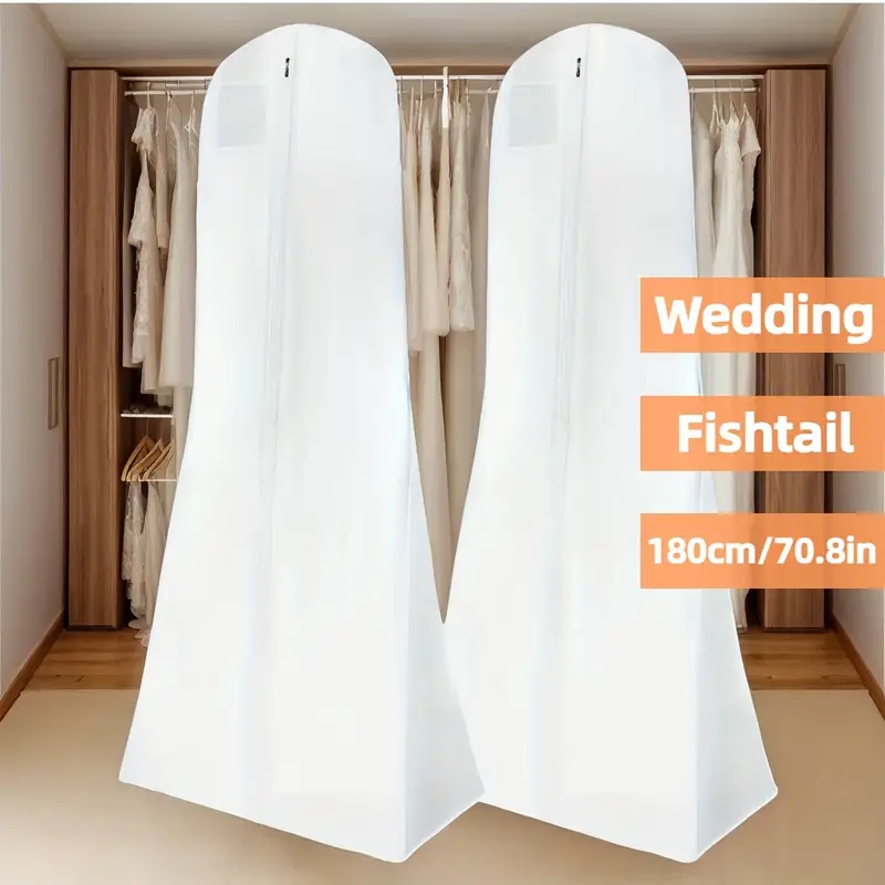 2pcs 182.88cm Tapered Long Dress Bags for Gowns - Wedding Dress Garment Bag for Dresses - Long Garment Bags for Hanging Clothes & Closet Storage, Dress Bag for Airplane Travel for Women with ID ... 2pcs 182.88cm Tapered Long Dress Bags for Gowns - Wedding Dress Garment Bag for Dresses - Long Garment Bags for Hanging Clothes & Closet Storage, Dress Bag for Airplane Travel for Women with ID ...