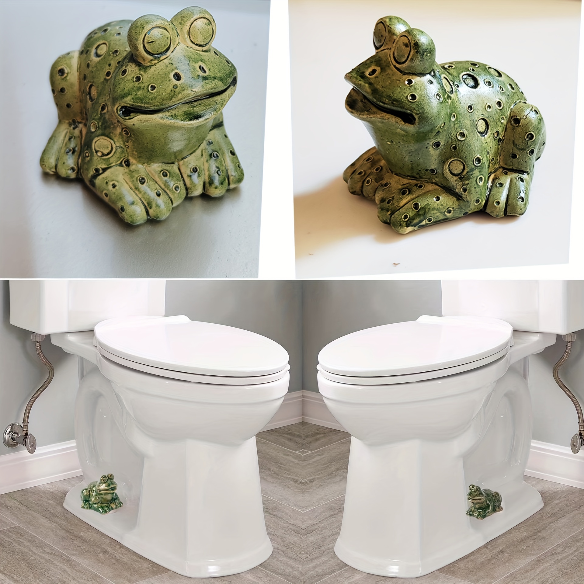 

Creative Resin Frog Toilet Bolt Cap - Decorative Bathroom Accessory, Craft Tool & Supply