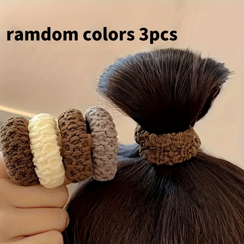 TEMU 3-36pcs Random Color Hair Ties High Ponytail Hair Ropes Easy Headband Set