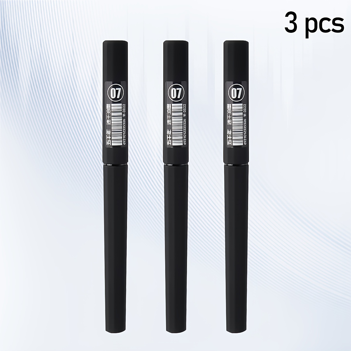 Image of 3/6/12 Black Matte Gel Pens With 0.7mm Metal Clips, For Fatigue-free Writing, Suitable For Office And School Supplies During Back-to-