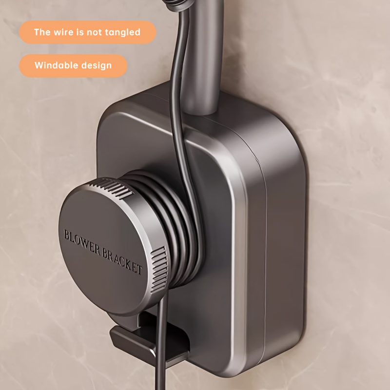1 2pcs suction cup hair dryer holder metal swivel wall mount no drilling required   installation for bathroom bedroom living room perfect gift for halloween christmas bathroom accessories beauty tool organizer spacesaving design sturdy construction home organizers Product details 7