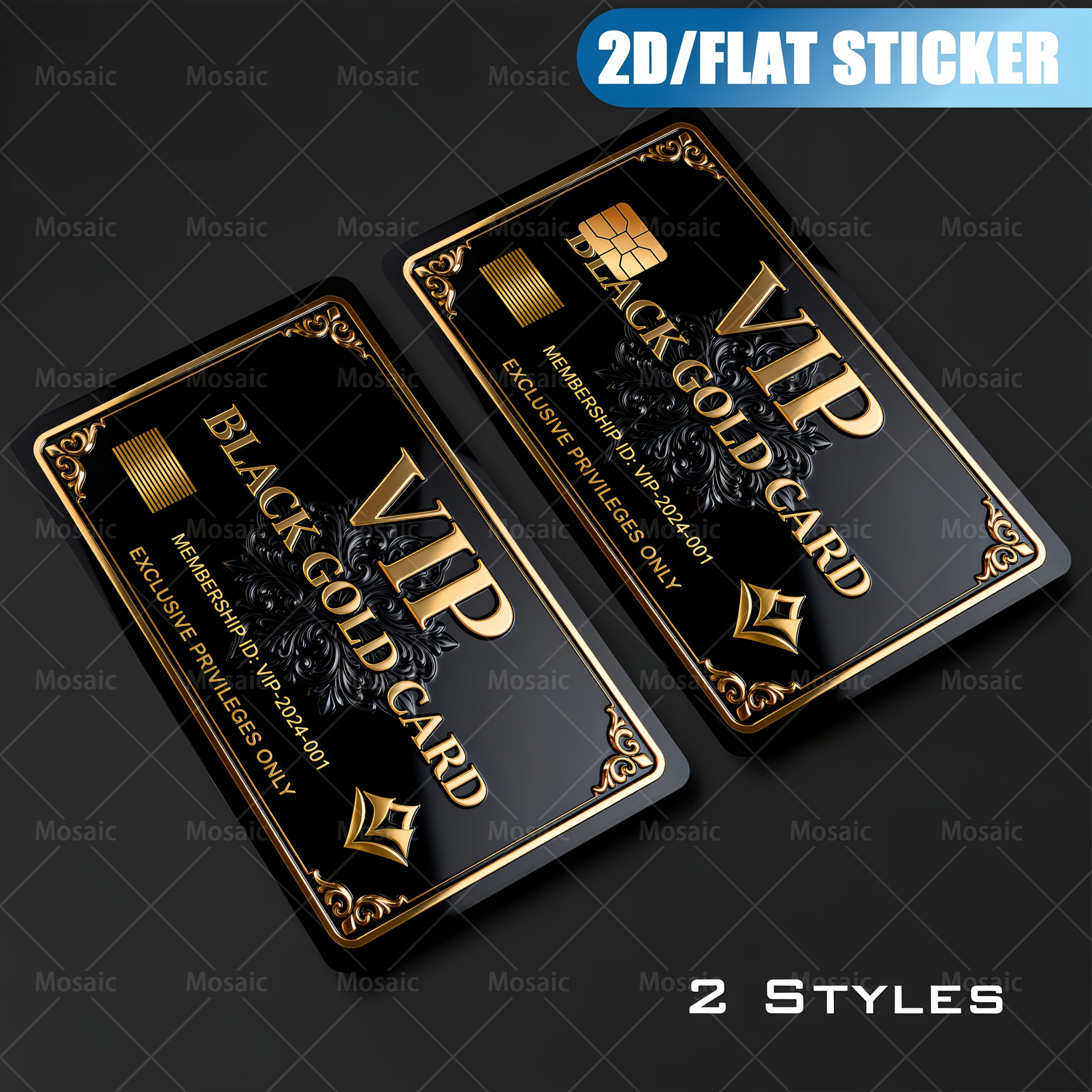 Image of 2pcs Black And Card Stickers Bank Card Credit Card Debit Card Transportation Card Card Skin Stickers