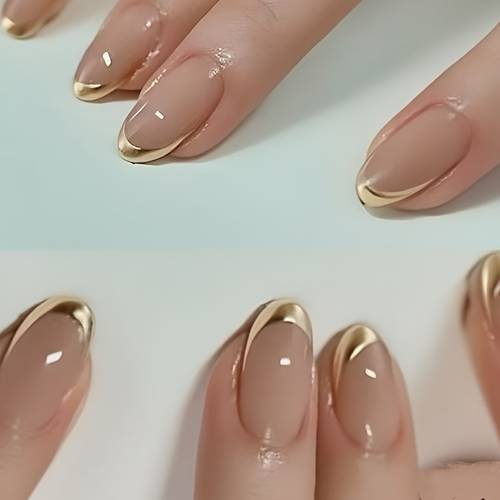 item picture 24pcs Golden French-Style Jelly Glue with Striped Design