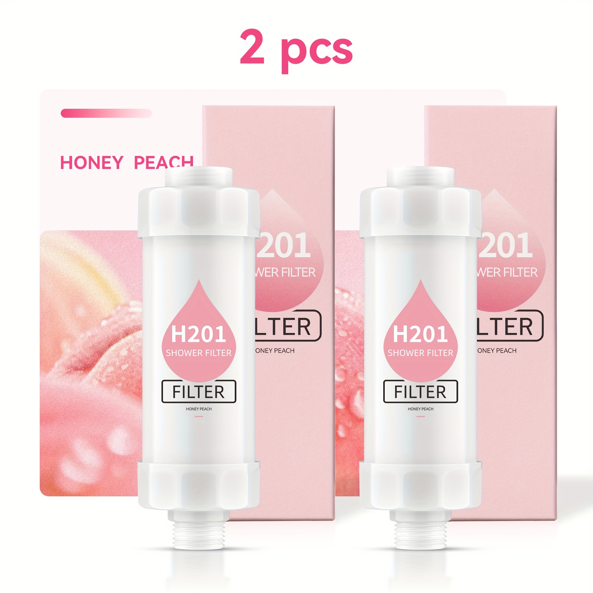 Image of 2pcs Scented Shower Head - Bathroom Accessories, Shower Head Scented Water Filter, With Vitamin C And Dechlorination Ball - Multiple Scents From, Purification, Suitable For Home And Hotel Bathrooms