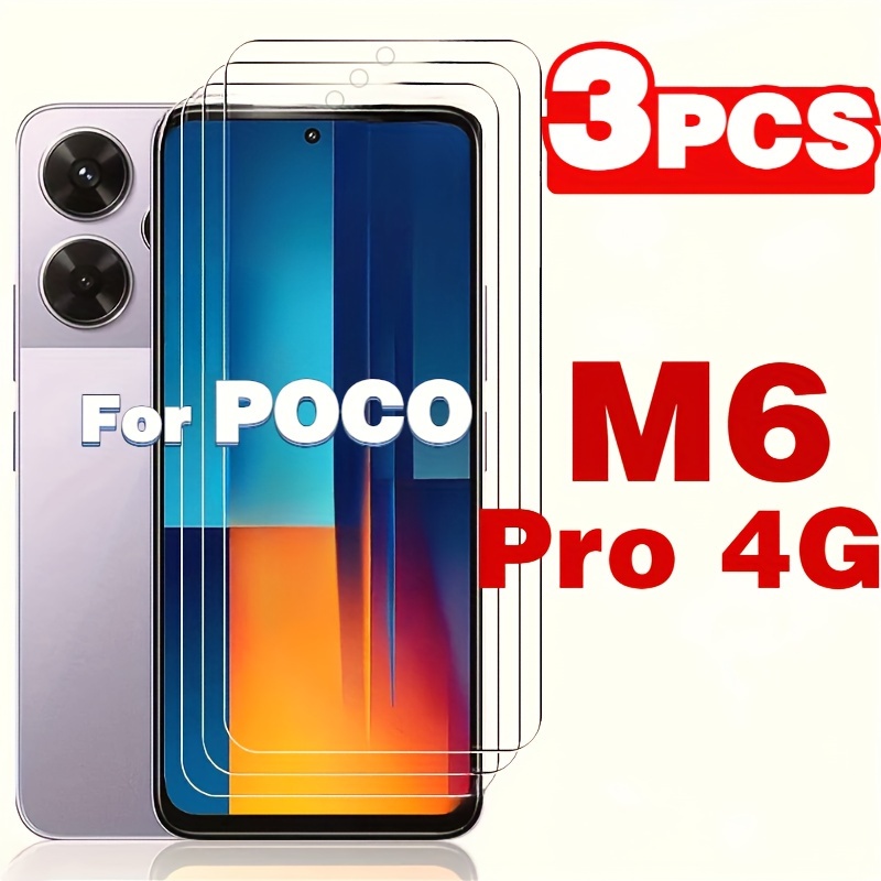 

Lot de 3 Verres Trempés pour XiaoMi Poco M6 Pro 4G Film de Protection pour Poco M6 de Verre Trempé pour XiaoMi Poco M6 Pro Protecteur d'Écran en Verre