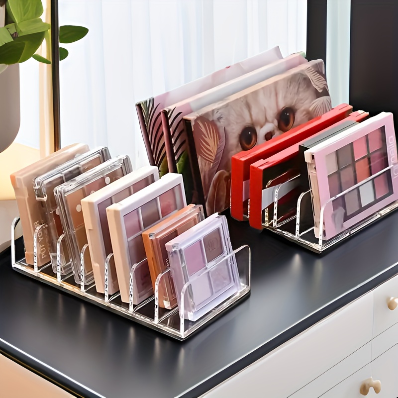 

1pc Clear Acrylic Makeup Palette Holder - Portable Countertop Cosmetic Storage Organizer For Vanity, Bathroom, Bedroom, Desk - Ideal For Travel, Gifts, And Wedding Decor