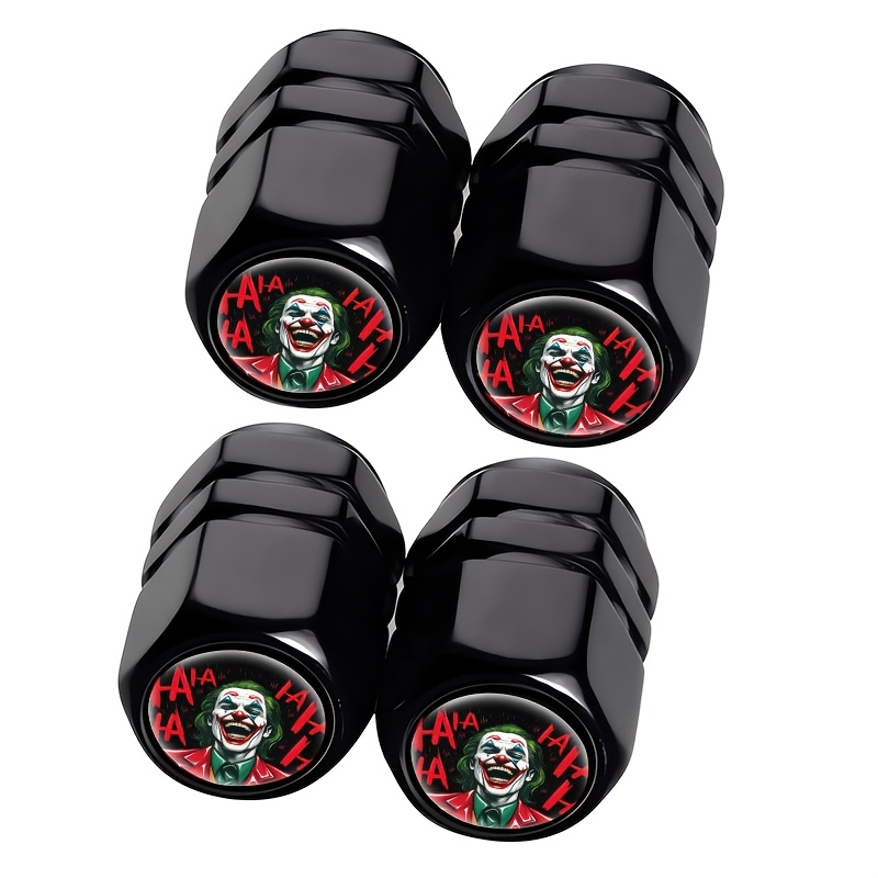 TEMU Warner . 4pcs Aluminum Alloy Valve Set, Universal Car Decor Valve Covers, Bike Valve Core Additions, Car Anti-theft Air Durable Valve Mouth