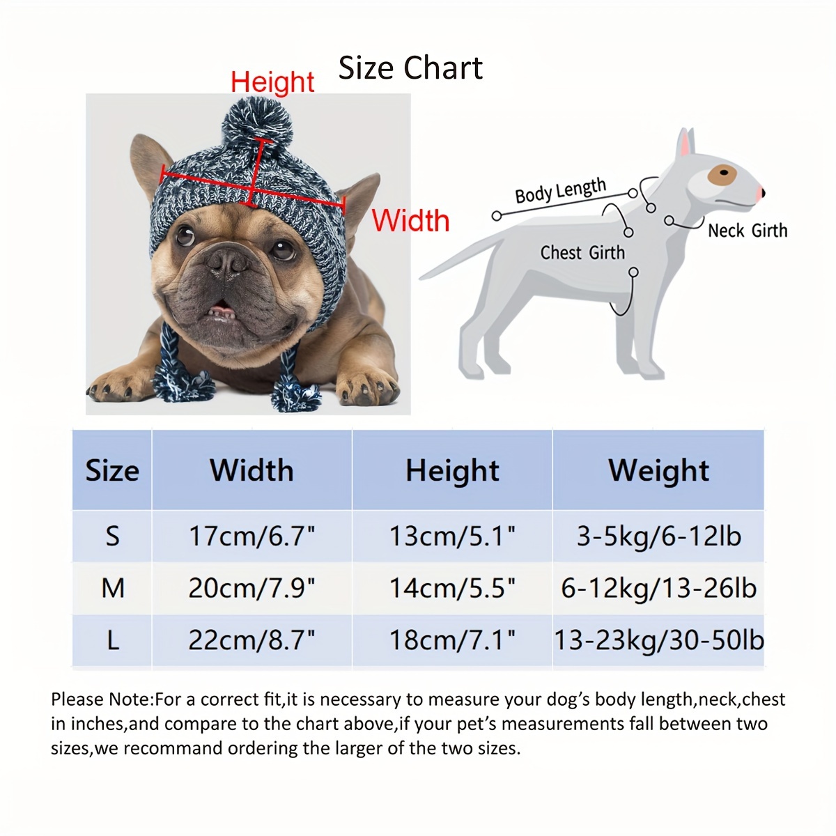 1pc Classic Dog Hat Soft Warm Winter Ear Protection Pet Hat with  Adjustable Tether Design for Small Medium Dogs, Cozy Cold Weather  Accessory, - Main Image