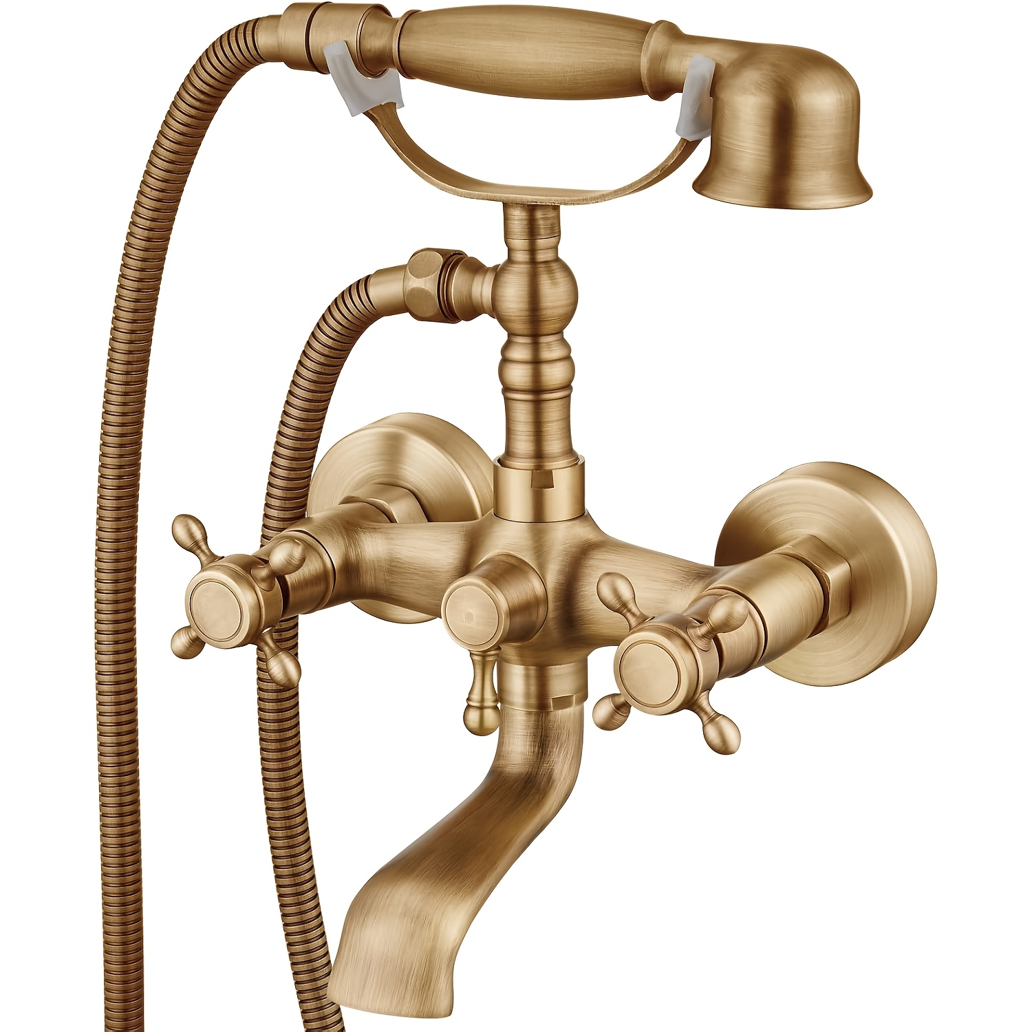 Image of Vintage-style Vintage Bathtub Faucet, Wall-mounted Bathtub Faucet, Hot/cold Water Switch With Handheld Showerhead, Bathtub Faucet For Shower Use