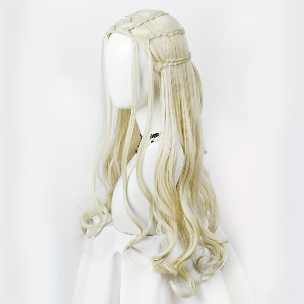 Image of 30 Inch Long Synthetic Wave Mother Wigs Halloween Party Cosplay Wigs For Women From Game