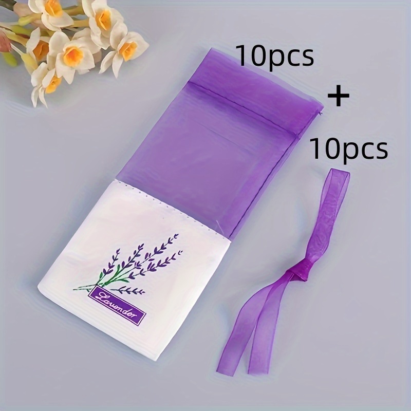 Image of 10/20pcs, Lavender Floral Pattern Sachet Bag Empty Bags Are Very Suitable For Party Gifts, Holiday Gifts And Household Items,christmas,halloween