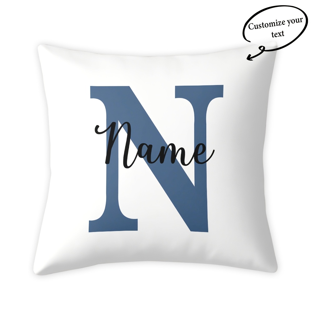 TEMU 1pc Customized Throw Pillow Covers Personalized Custom Name/any Text, Customized Decorative Pillow Covers, Home Decor, Sofa Decor, Room Decor,