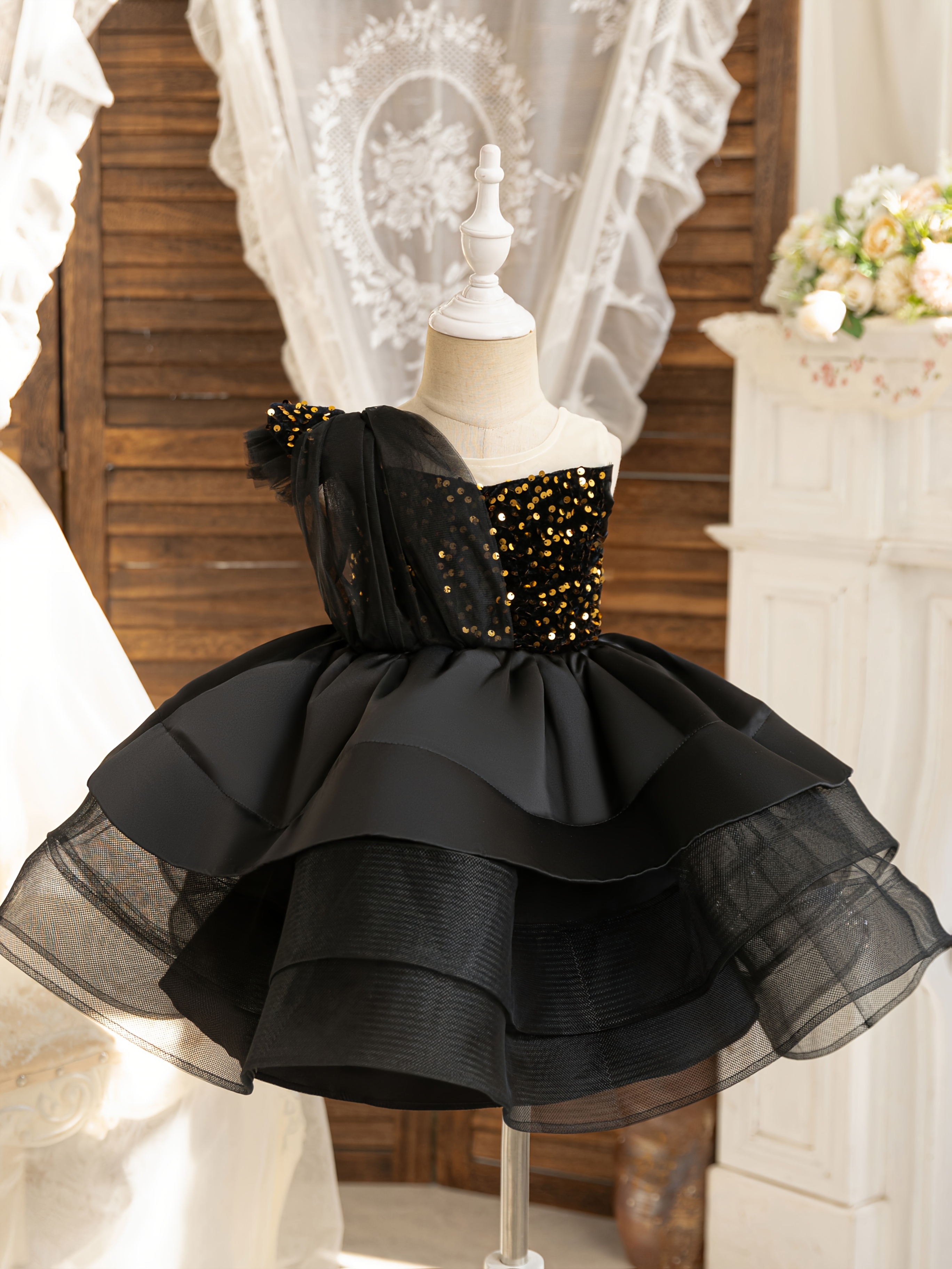 childrens princess dress evening gown puffy skirt