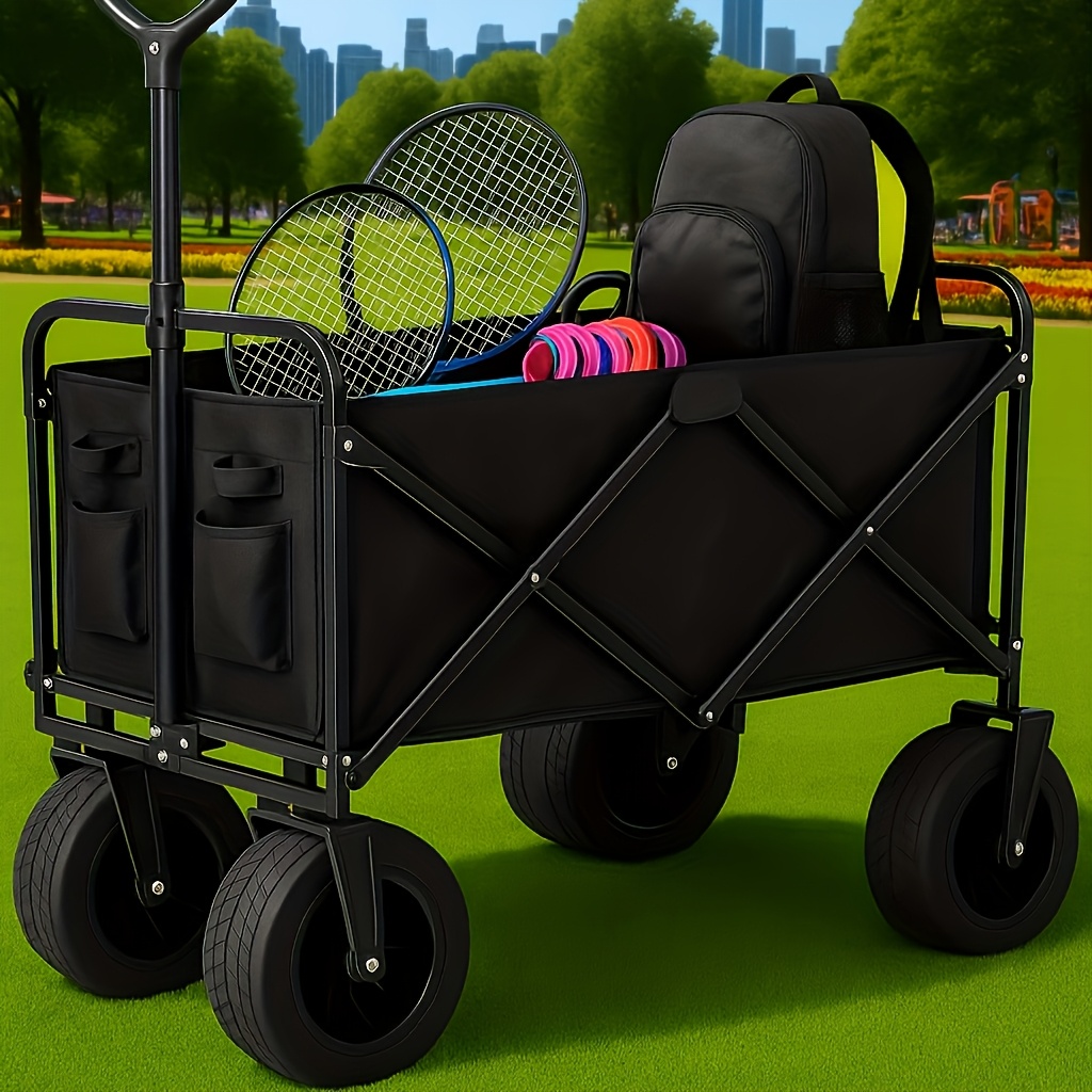 TEMU Portable Cart, Collapsible Cart, Garden Cart, Ideal For Carrying Tools, Camping, Backyard Use, And More