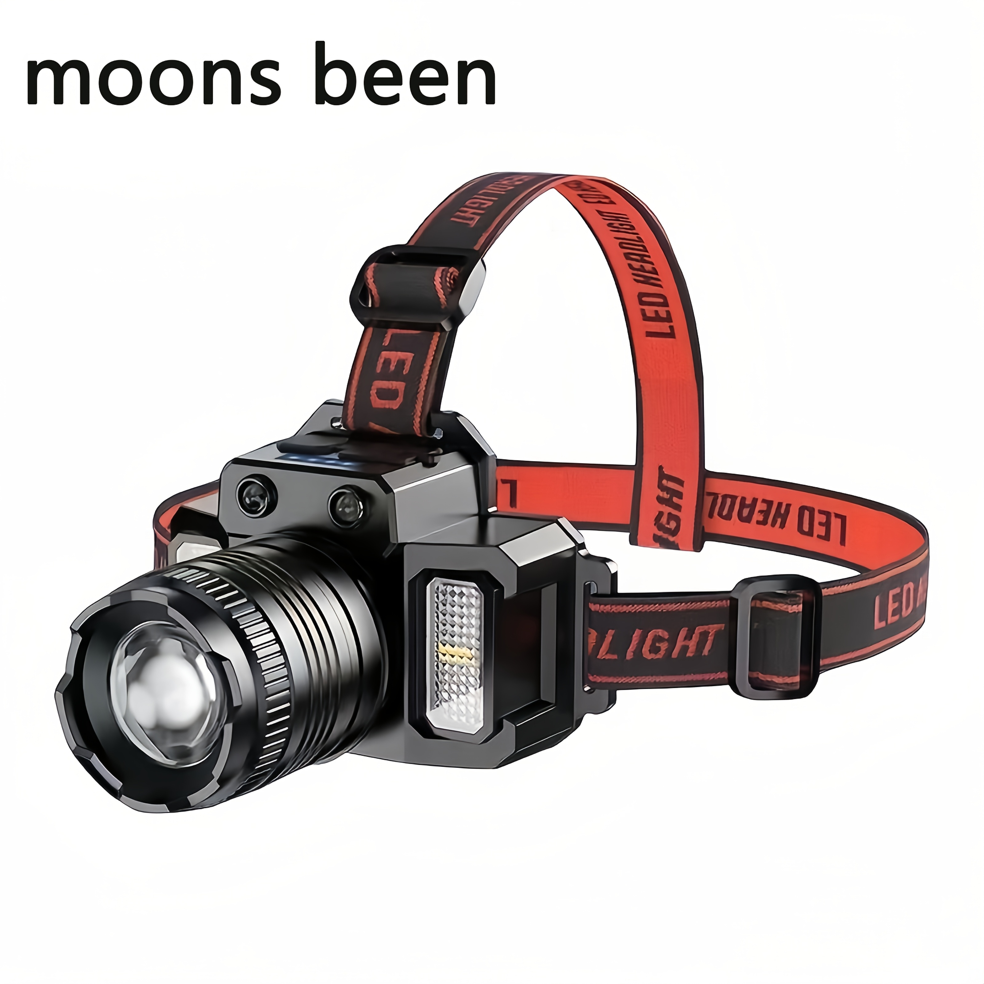 1 kos LED senzorska naglavna svetilka, polnilna naglavna svetilka, zoom svetilka, nočna ribolovna svetilka za ocean, rudarjenje, s COB stranskim