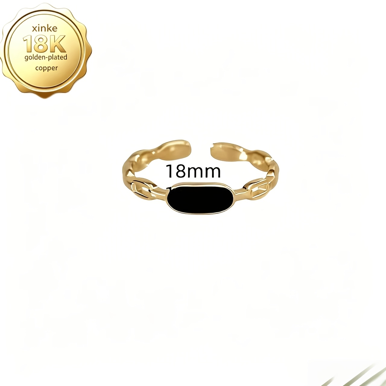 Women's 18k Gold-Plated Stylish Open Ring