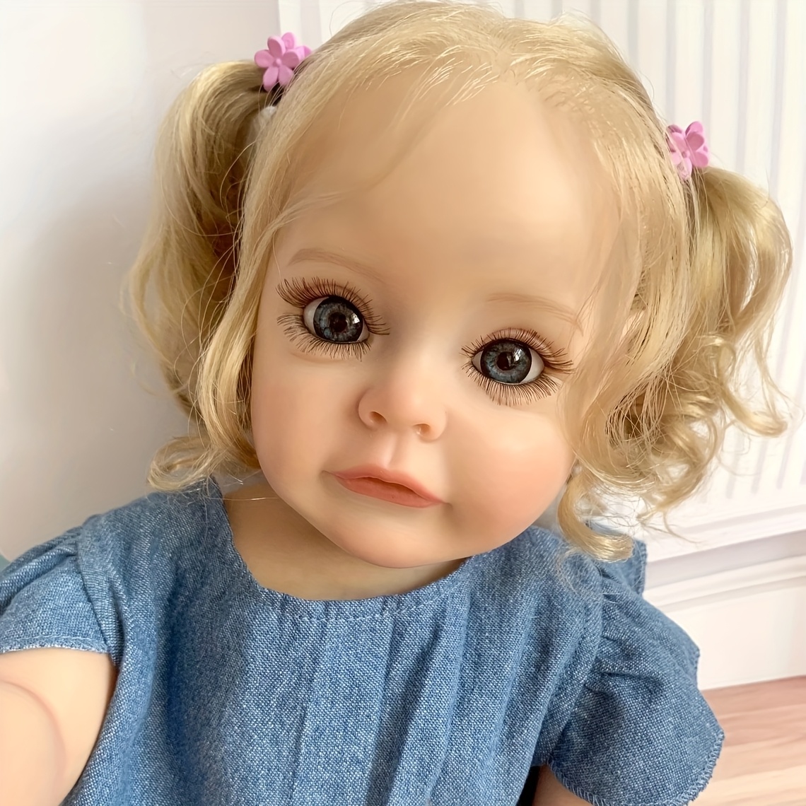 adorable lifelike baby dolls girls 22 inch 55cm full vinyl   baby doll girl toddler realistic newborn baby dolls   toy gift for collection kids age 3    