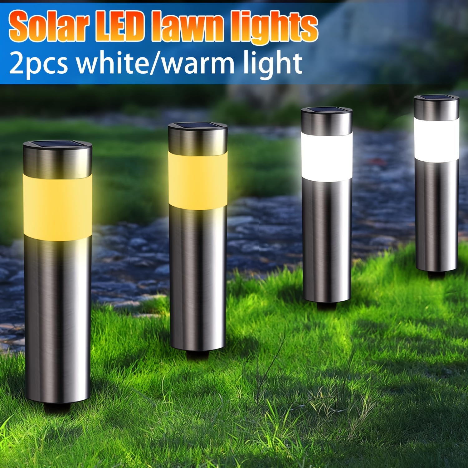 

2pc Led , Cylindrical Steel Led Decorative , Suitable For , , , , , , Decorative .