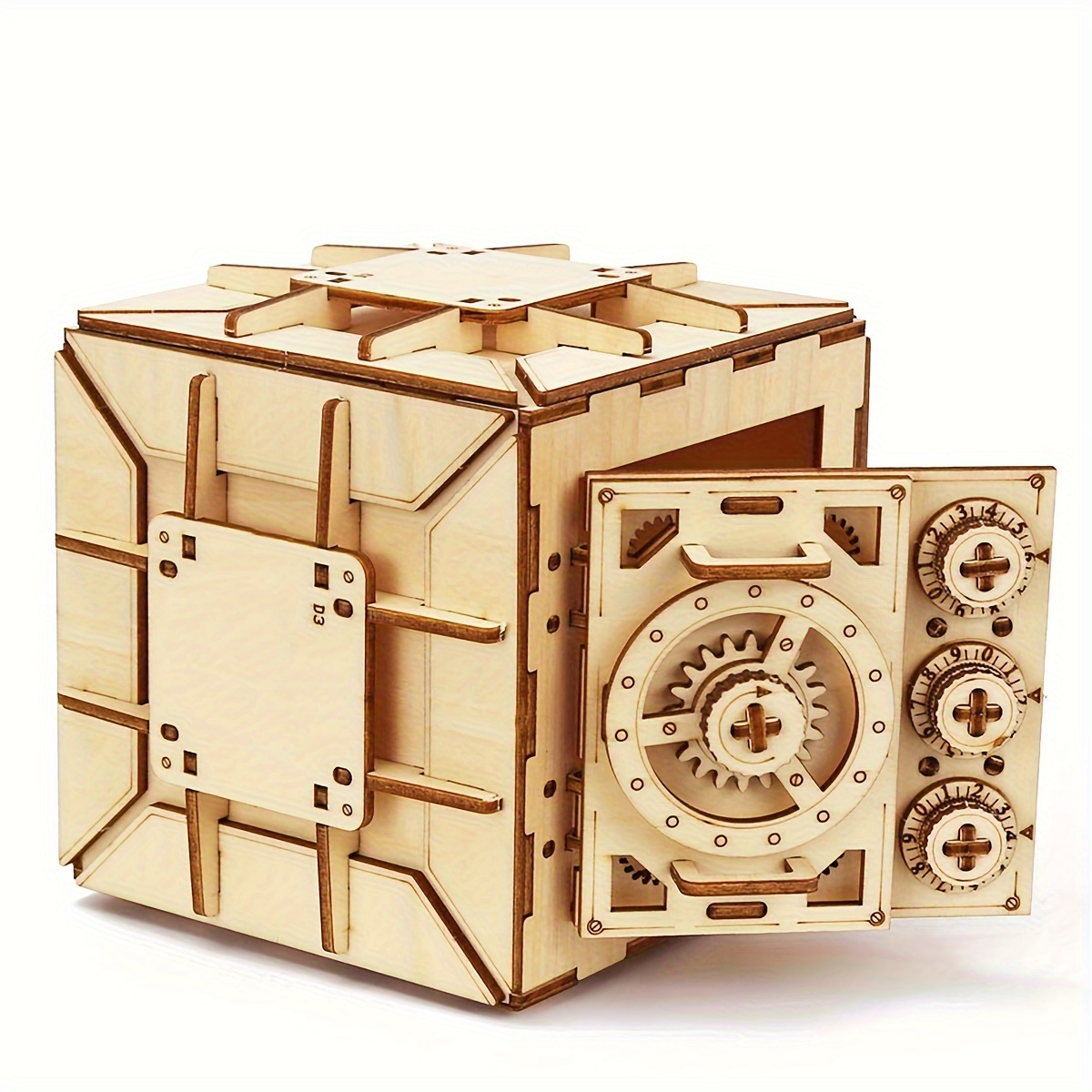 3d Wooden Puzzle Diy Locker Puzzle Box With Combination Model Kit For To Build Mechanical Store Your Precious Item