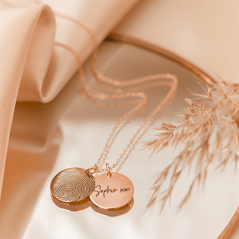Personalized Stainless Steel Fingerprint Necklace