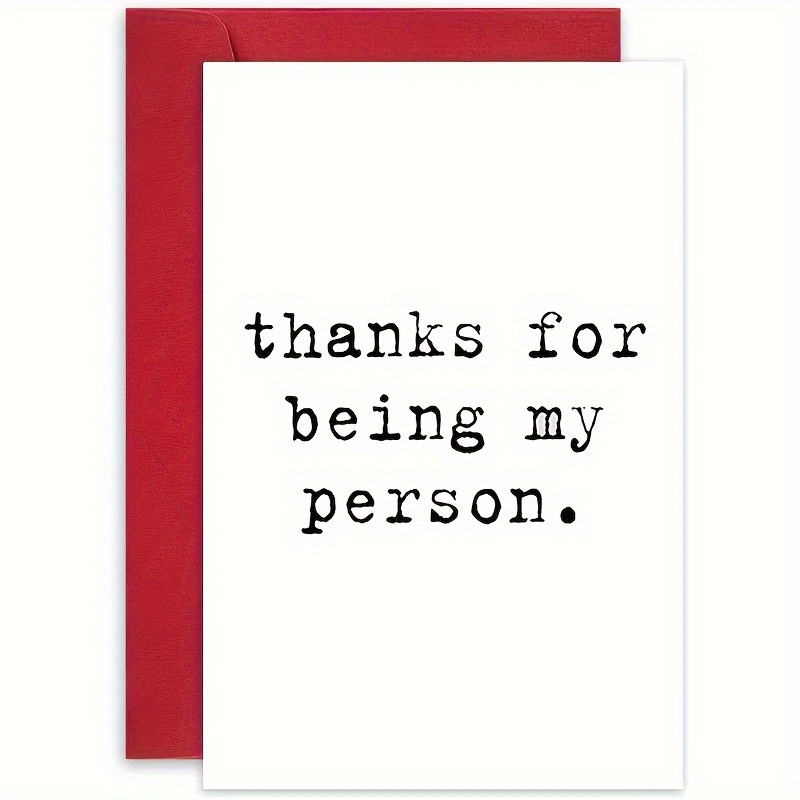 

Thank You Greeting Card, Thank You For Being My Person, Just Because Of The Card, Thank You Gift For Friends, The Best Friend's Card, Birthday Card, 5*7in Envelope Included