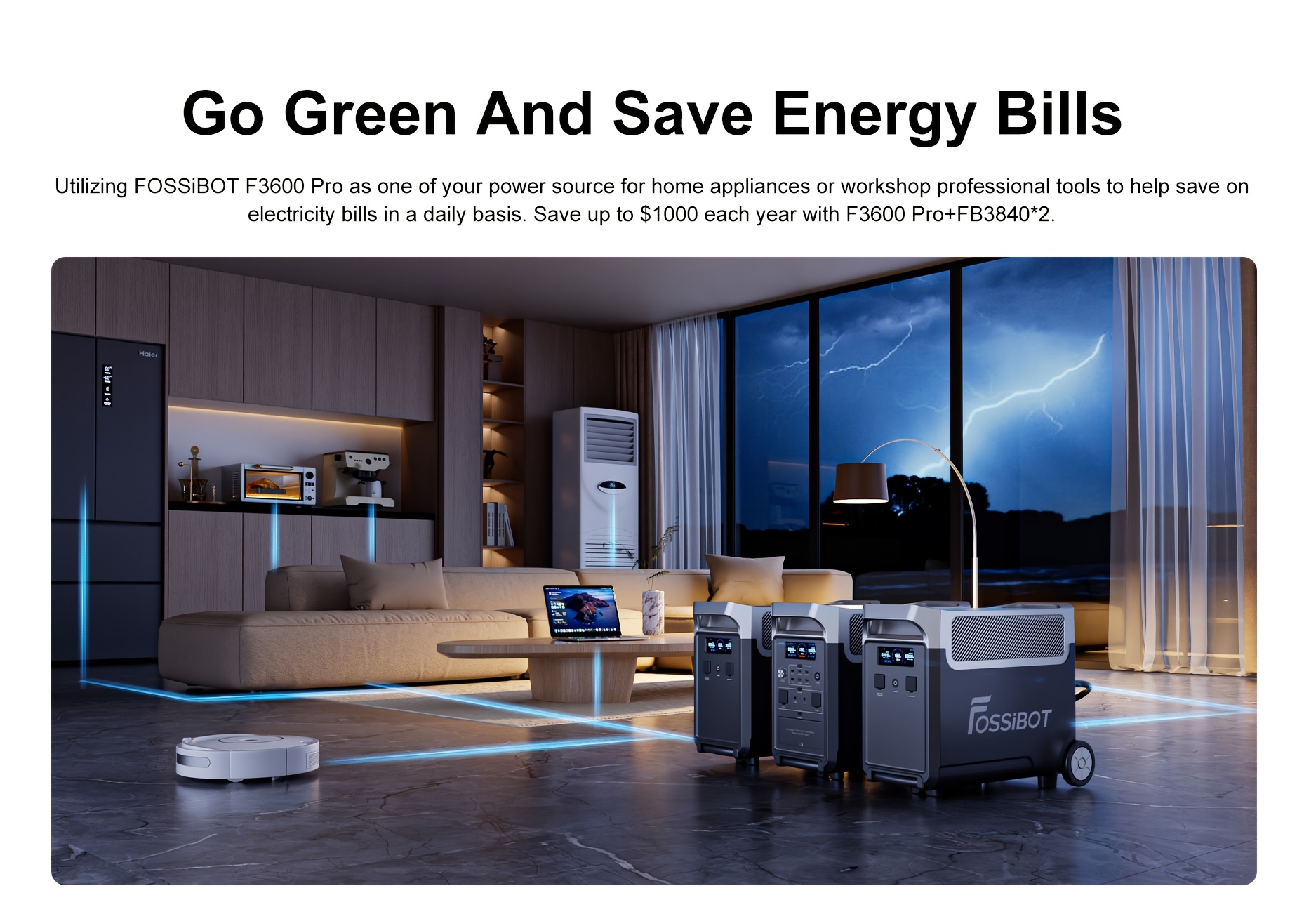 f3600 pro 3840wh portable power station + 1 x 420w collapsible solar panel 3600w solar generator and li-iron phosphate batteries 1.8h fast charge, 5x120v ac outlet for home, camping, emergency   storage. Product details 9