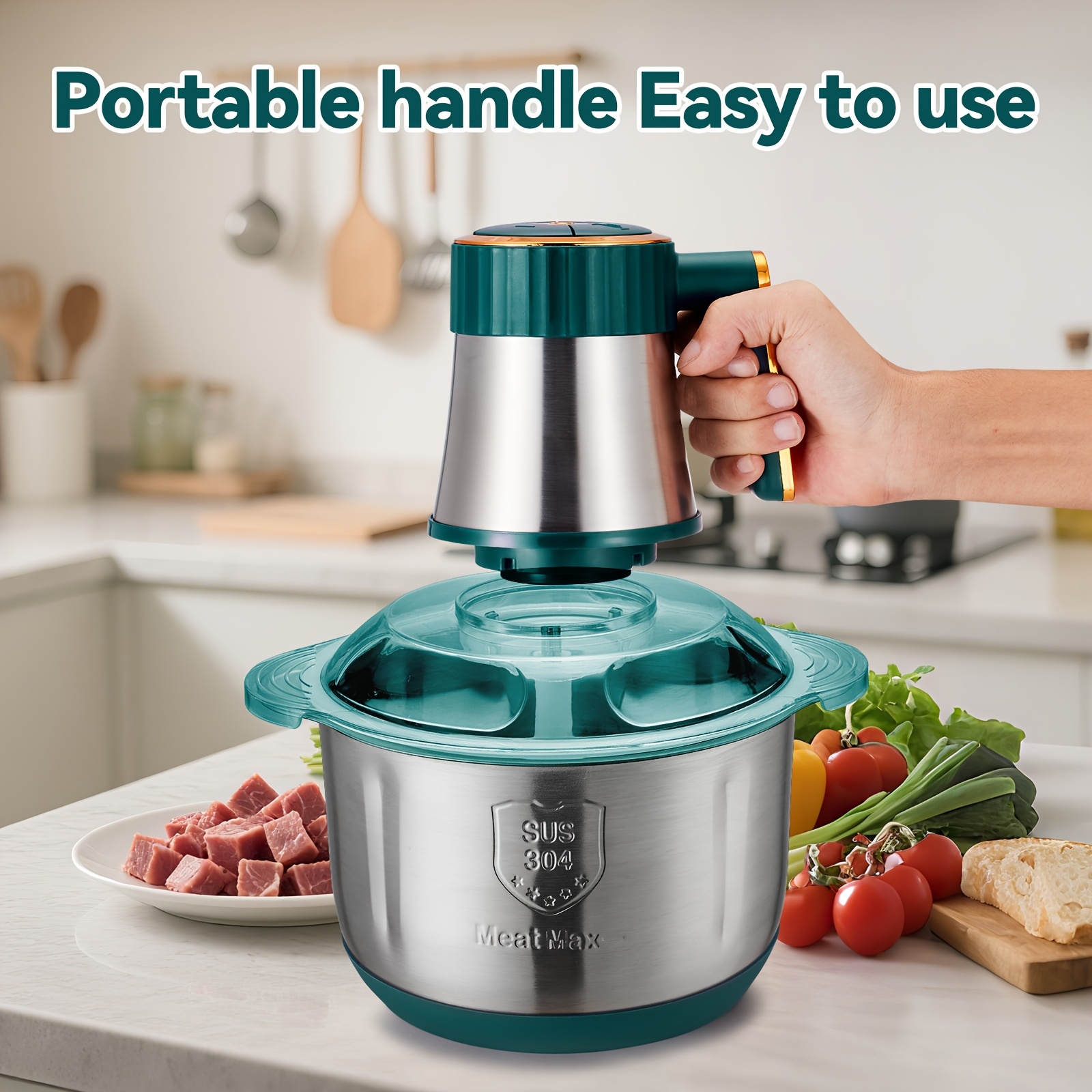 electric meat grinder mixing garlic mash and   multifunctional food processor Product details 1