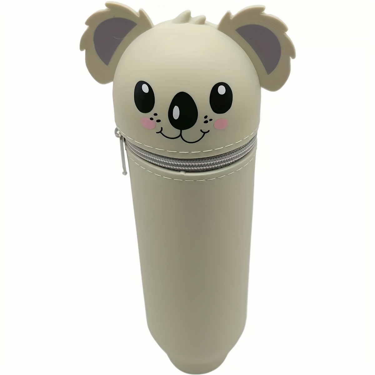 TEMU 1pc Étui à Crayons en Silicone, 2-en-1 avec 2 Stylos Animaux, Porte-Crayon et Pochette pour Crayons, Support de Crayons Animal