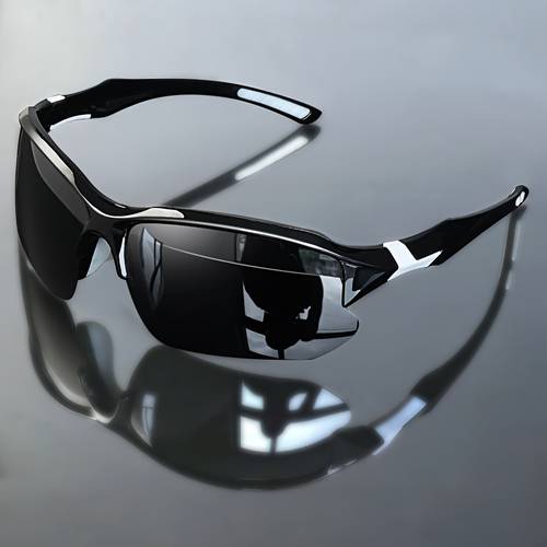 mens casual semi rim colored fashion glasses outdoor leisure activity essential good unisex suitable for driving riding fishing party beach off road