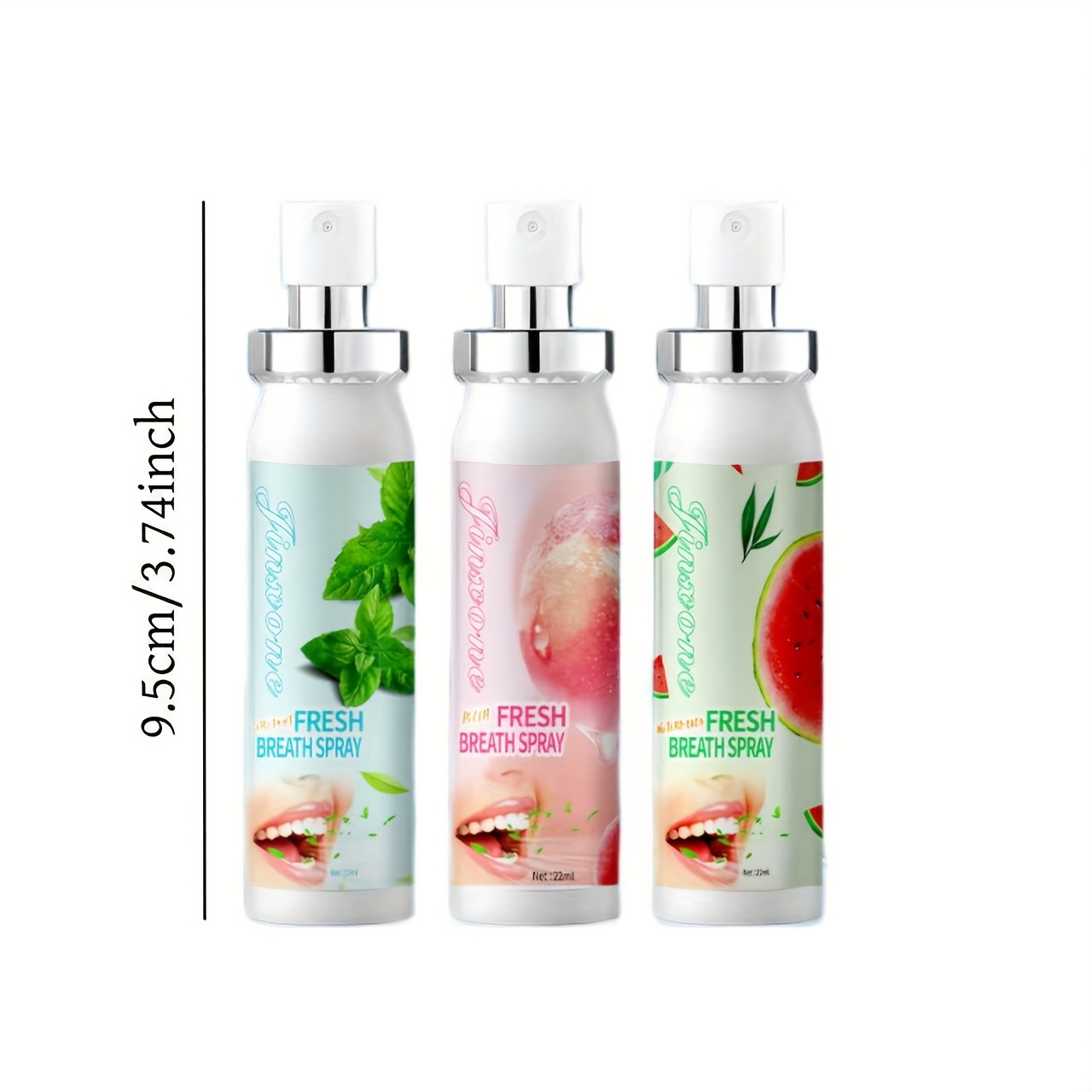 3pcs Breath Freshener Spray Set for Long-Lasting Freshness