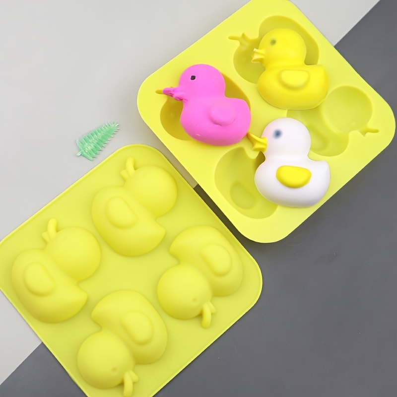 

Silicone Duck Shaped Baking Mold, 4-cavity Cake Mold For Kitchen Diy Baking, Mooncake/candy/chocolate & Uncharged Silicone Bakeware