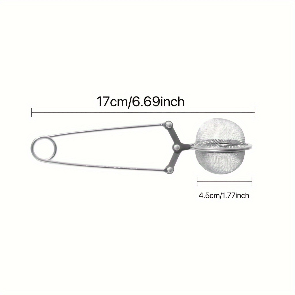 304 Stainless Steel Handle Tea Ball. Tea Clip Tea Infuser Mesh Filter. Hot Pot Braised Seasoning Mesh Strainer