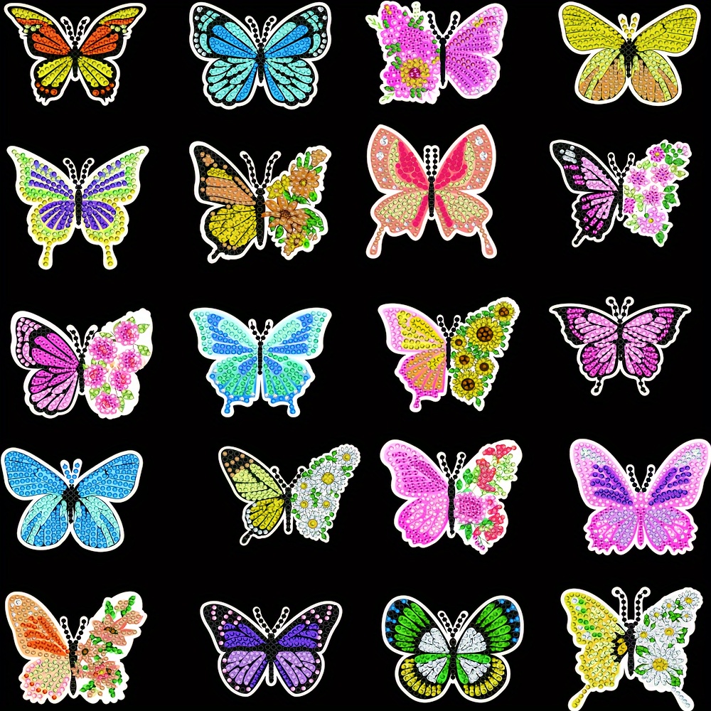 Image of Set Of 20 Assorted -shaped Diamond Painting Magnets For Decorating Refrigerators, Cars, And Metal Surfaces With