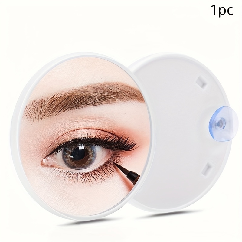 TEMU 1pc 50x Magnifying Suction Cup Makeup Mirror, Handheld Design With Strong Suction Cup, Suitable For Bathroom/vanity. Perfectly To 3 Functions: