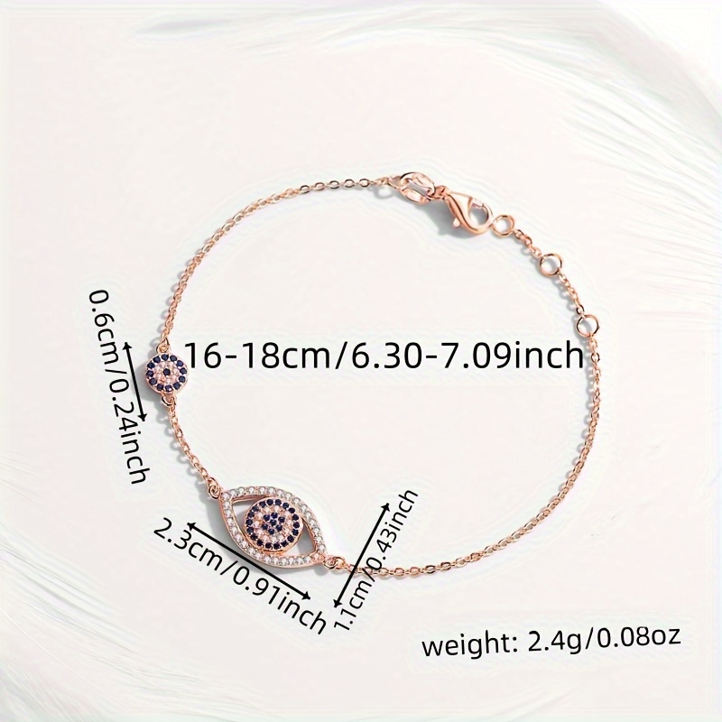 Demon Eye Zirconia Chain Bracelet