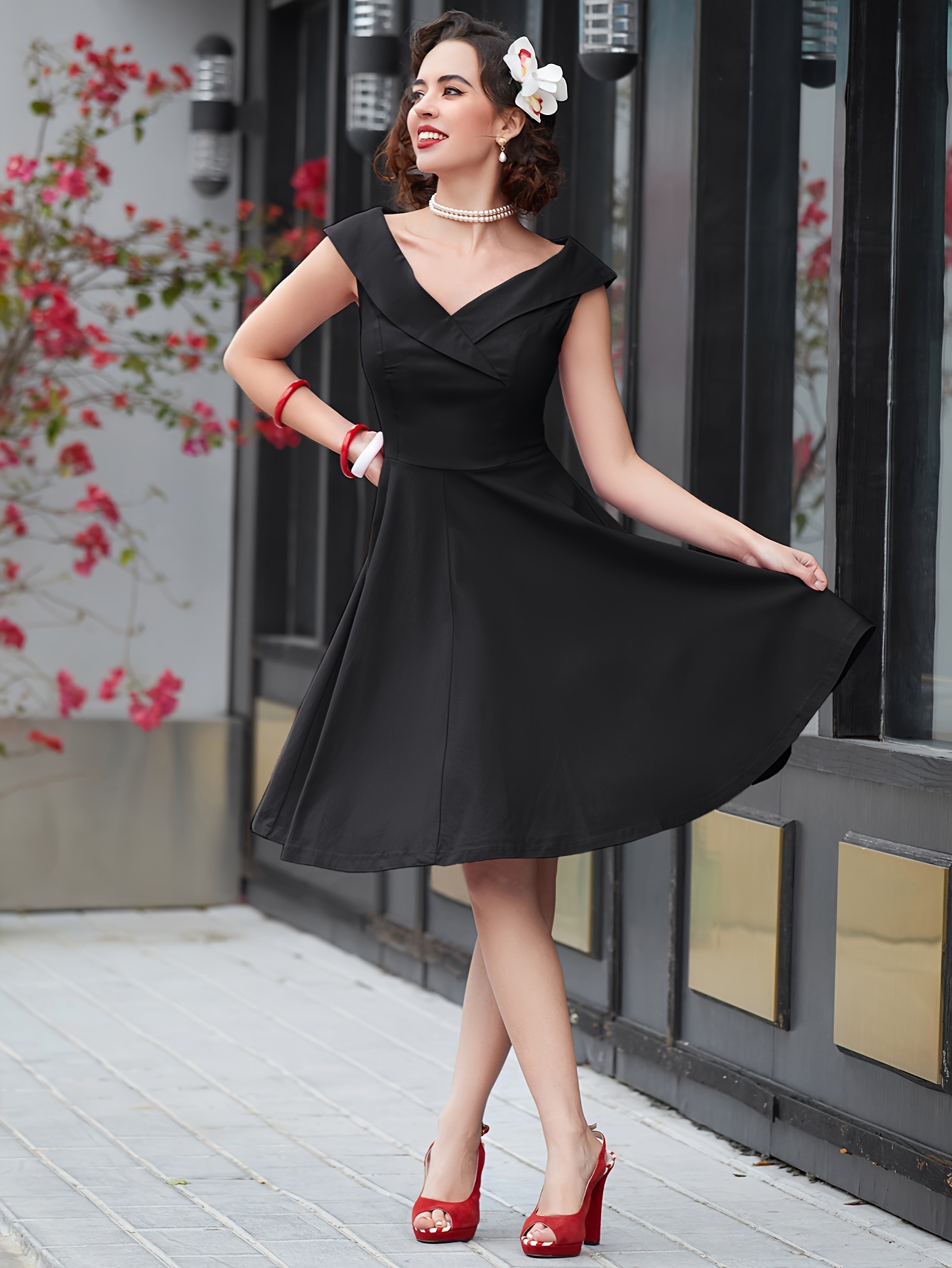 スーツ・フォーマル・ドレス 80s Vintage French Made Back Chain Dress French Retro Maxi Dresses for Women Elegant Style Slim
