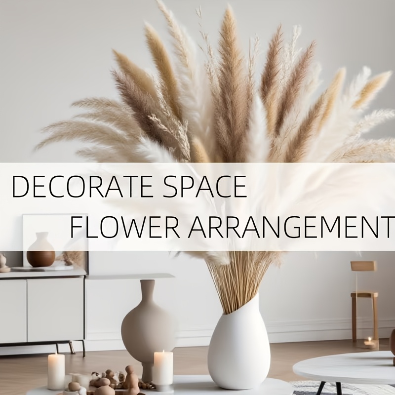71pcs Boho Natural Dried Pampas Grass Bundle | White Beige Mixed Dried Floral Table Centerpieces for Wedding, Home, Room Decor, Great for Mother'S Day, Valentine'S Day, Christmas And Thanksgiving Gifts